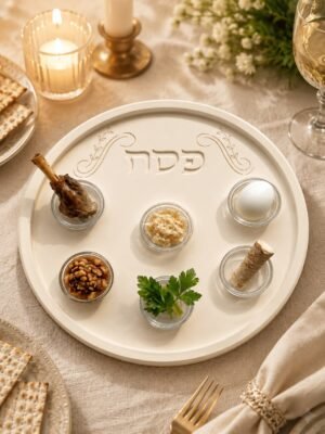 תבנית סיליקון לצלחת פסח קליגרפית - עם מסגרת מוגבהת