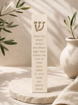 תבנית סיליקון לבית מזוזה מלבני "ברכת הבית"