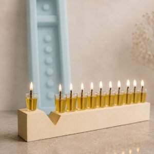 תבנית סיליקון לחנוכייה קלאסית