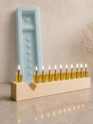 תבנית סיליקון לחנוכייה קלאסית