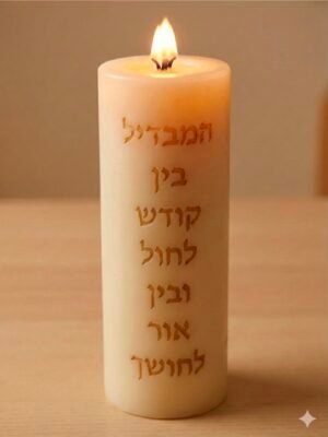 תבנית סיליקון לנר הבדלה – “המבדיל בין קודש לחול”