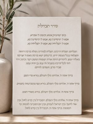 תבנית סיליקון לסדר הבדלה – נוסח עדות המזרח